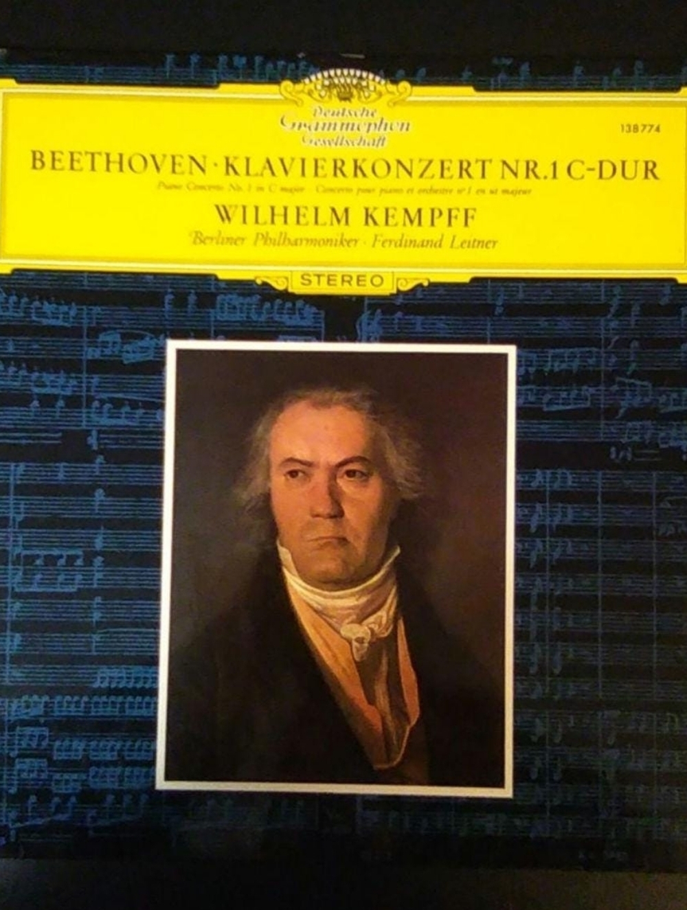 Beethoven Piano Concero no 1 -William Kempff -Vintage Deutsche Grammophon Record